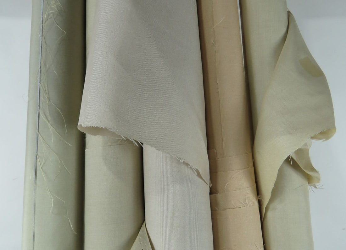 LOT OF FINE SILK FABRIC BOLTS (1 of 9)