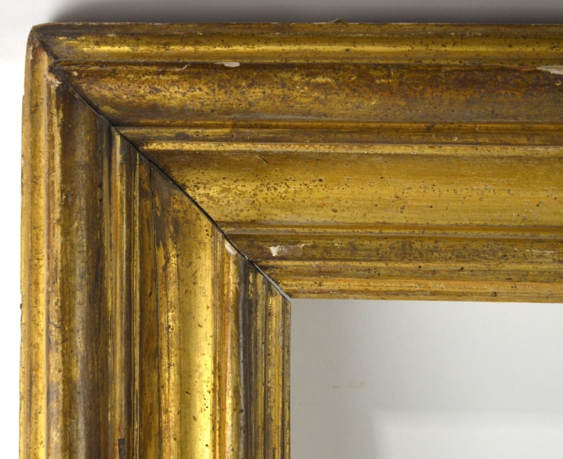 LARGE CARVED & GILT ANTIQUE COVE WOOD FRAME (1 of 6)