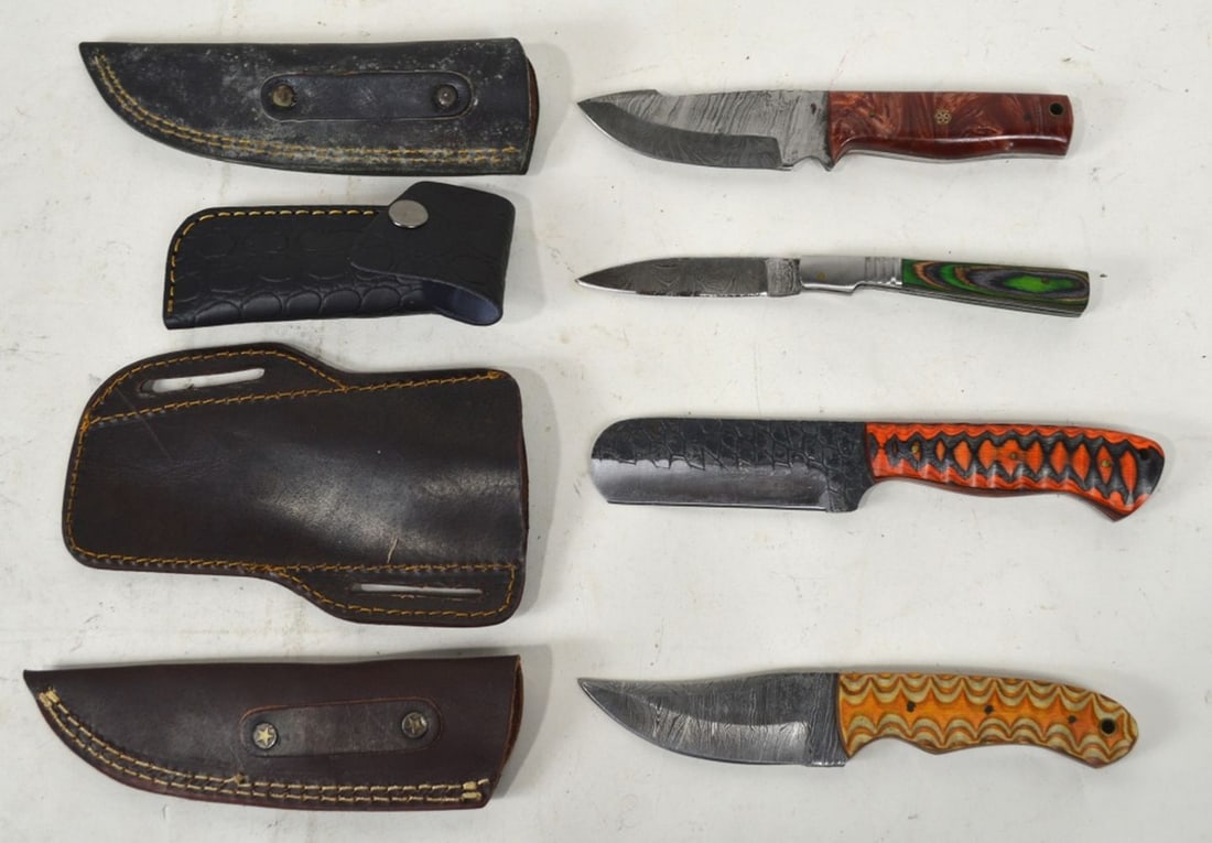 LOT 4 KNIVES WITH DECORATIVE HANDLES (1 of 6)