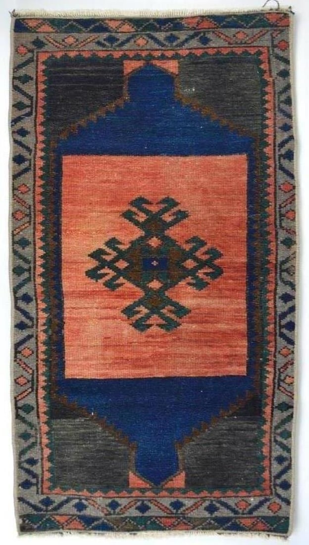 ANTIQUE / VINTAGE ORIENTAL CARPET RUG MAT (1 of 7)