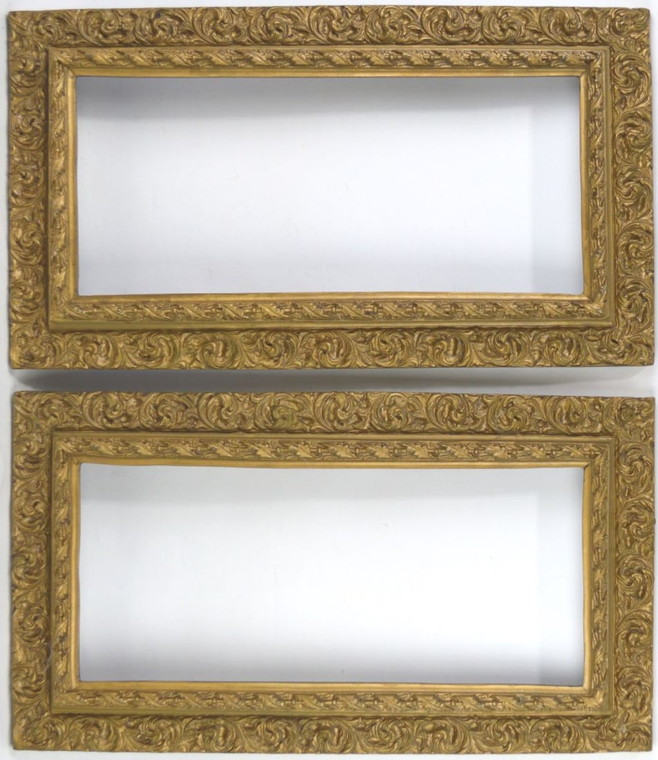 PAIR ANTIQUE PAINTING FRAMES (2) (1 of 5)