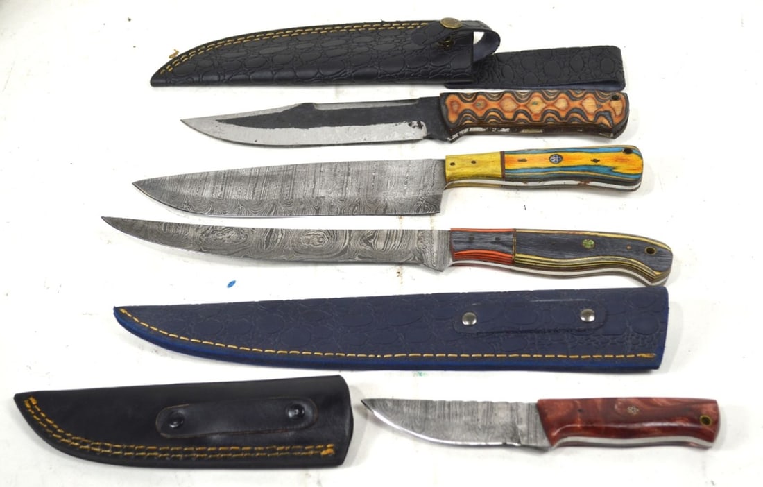 LOT 4 KNIVES WITH DECORATIVE HANDLES (1 of 5)