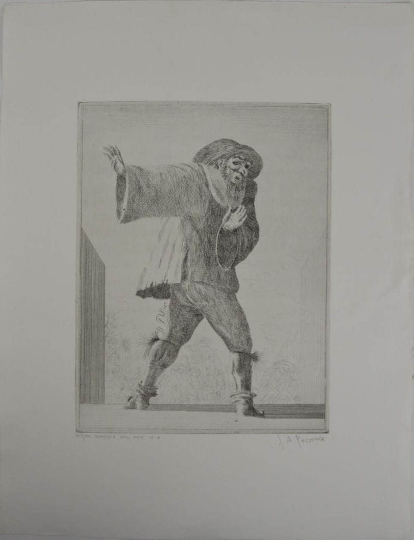 5 ORIGINAL CLASSICAL THEMED SIGNED ETCHINGS: 5 original etchings. The etchings are signed and #'d, in pencil, from the edition of 150. On Arches watermarked, paper. Measures: H 26" x W 19 1/2"