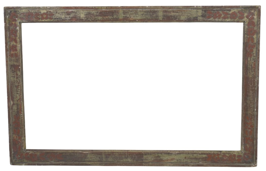 ITALIAN FLORAL SCRAFFITO & SILVER GILT FRAME (1 of 4)