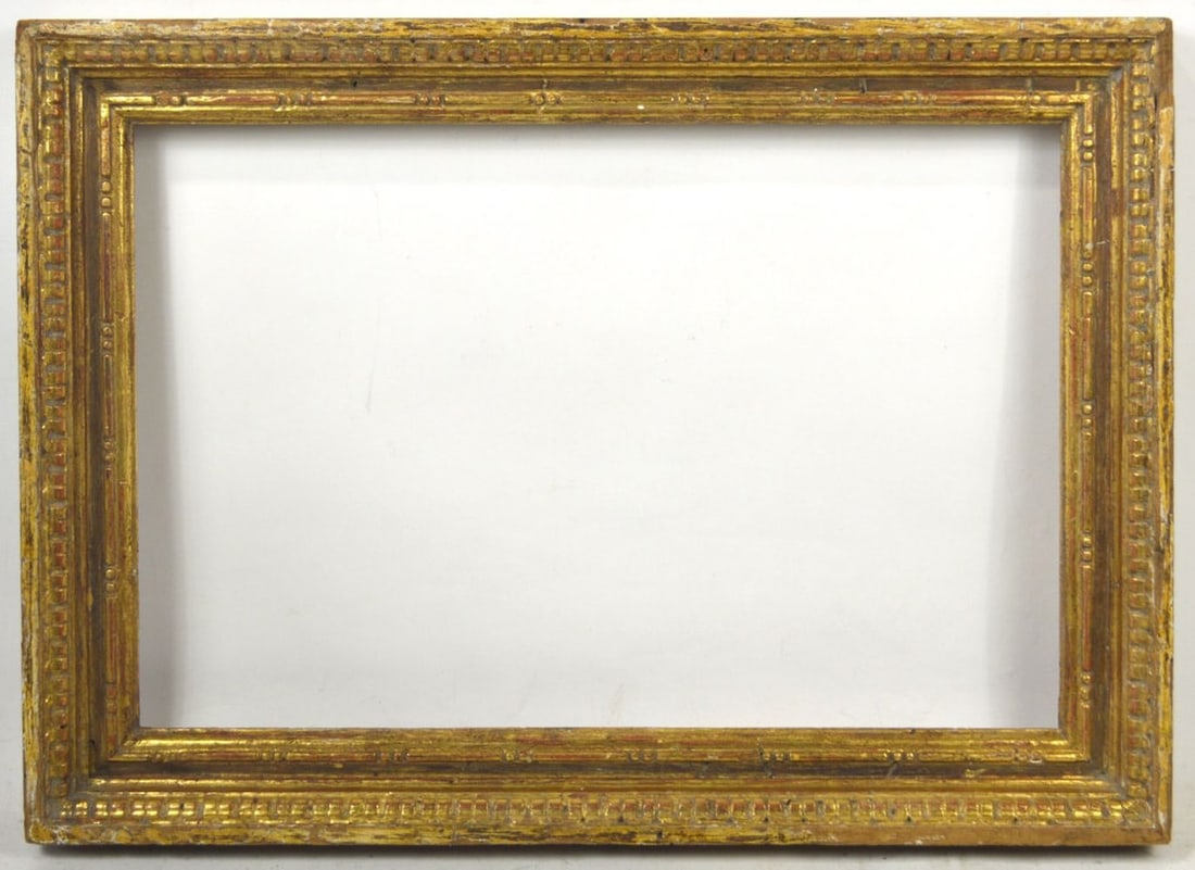 LOUIS XVI CARVED GILT FRAME: A nicely carved and gilt Louis XVI frame from Heydenryk. Measures: 23 1/2" x 17" Rabbet: 20" x 13 3/8"