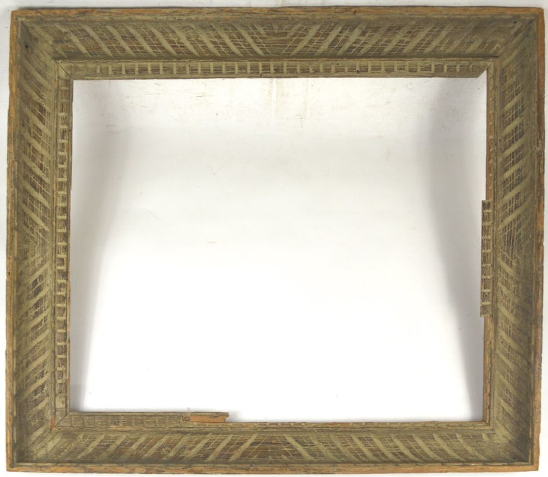 AMERICAN MODERNIST CARVED CHESTNUT FRAME (1 of 5)