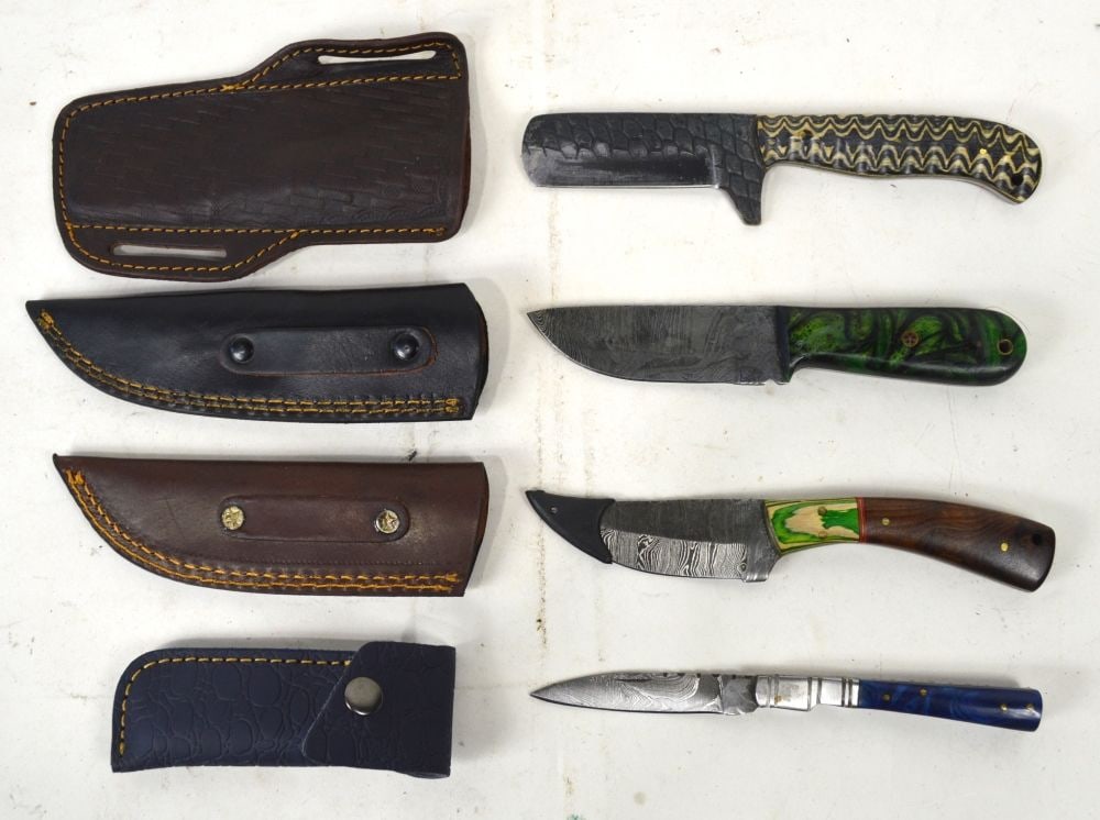 LOT 4 KNIVES WITH DECORATIVE HANDLES (1 of 6)