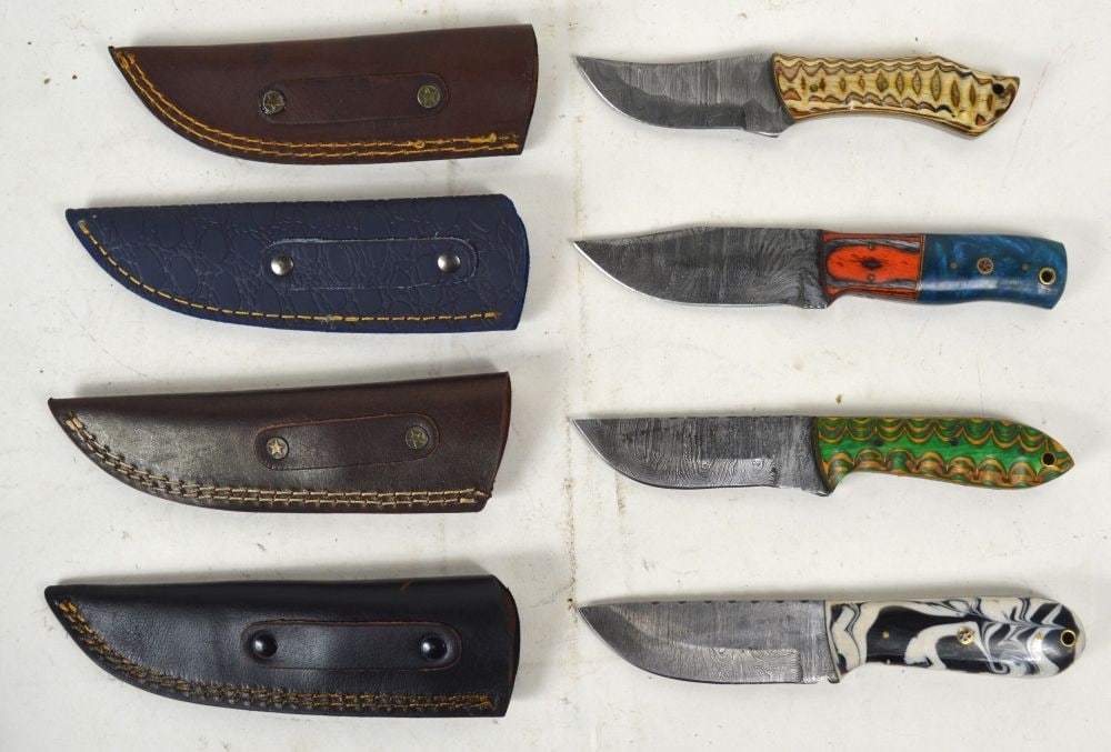 LOT 4 KNIVES WITH DECORATIVE HANDLES (1 of 6)