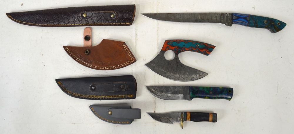LOT 4 KNIVES WITH DECORATIVE HANDLES (1 of 7)