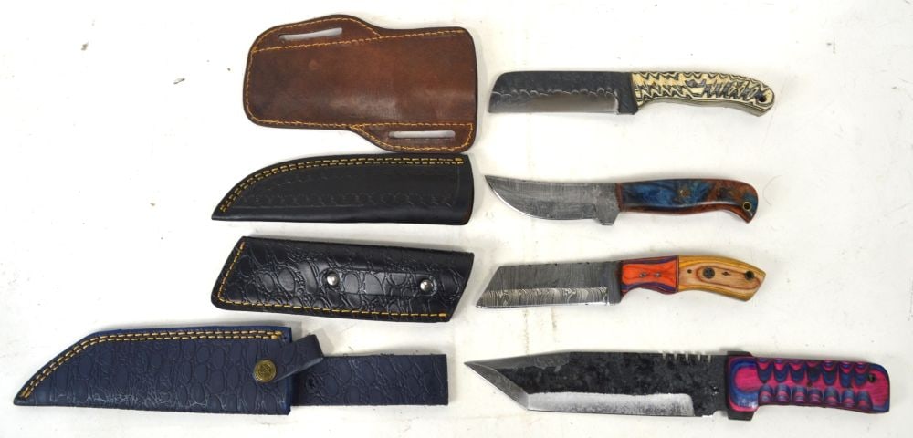 LOT 4 KNIVES WITH DECORATIVE HANDLES (1 of 7)