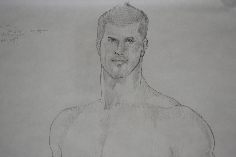 2 MALE NUDES HOMOEROTIC DRAWING (1 of 4)