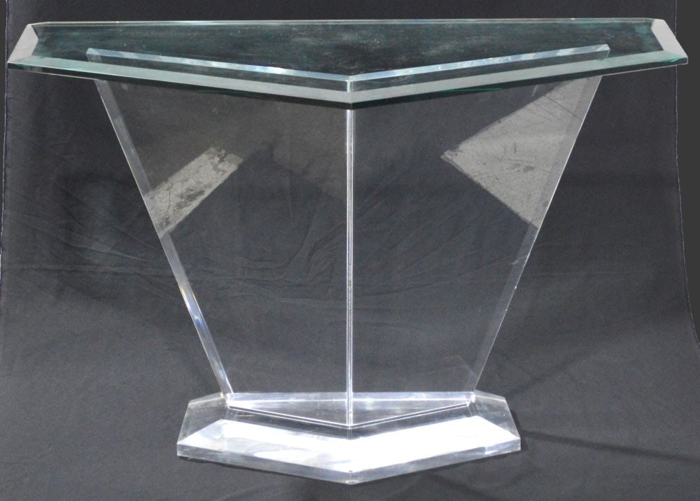 1980'S LUCITE CONSOLE TABLE (1 of 6)