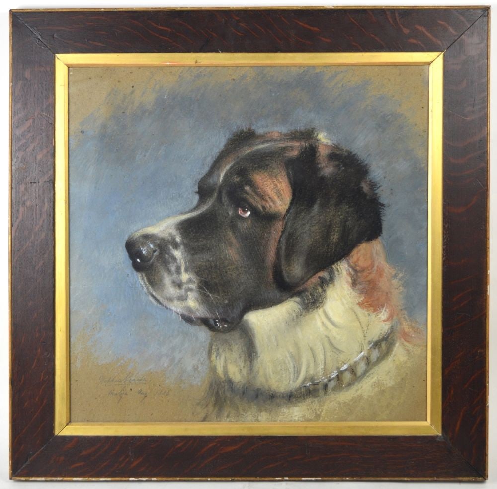 STEPHEN PEARCE DOG DRAWING SIGNED FRAMED (1 of 6)