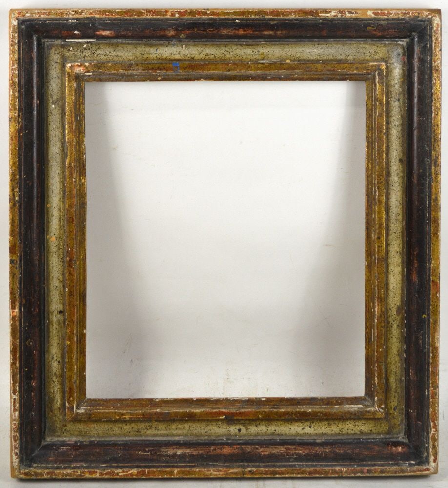 EARLY DUTCH HEYDENRYK FRAME 14 X 16: An early Netherlands design by Heydenryk after frames associated with Pieter Bruegel's works. Label, verso. Measures: 22 3/4" x 20 3/4" Rabbet: 16 1/2" x 14 5/8"