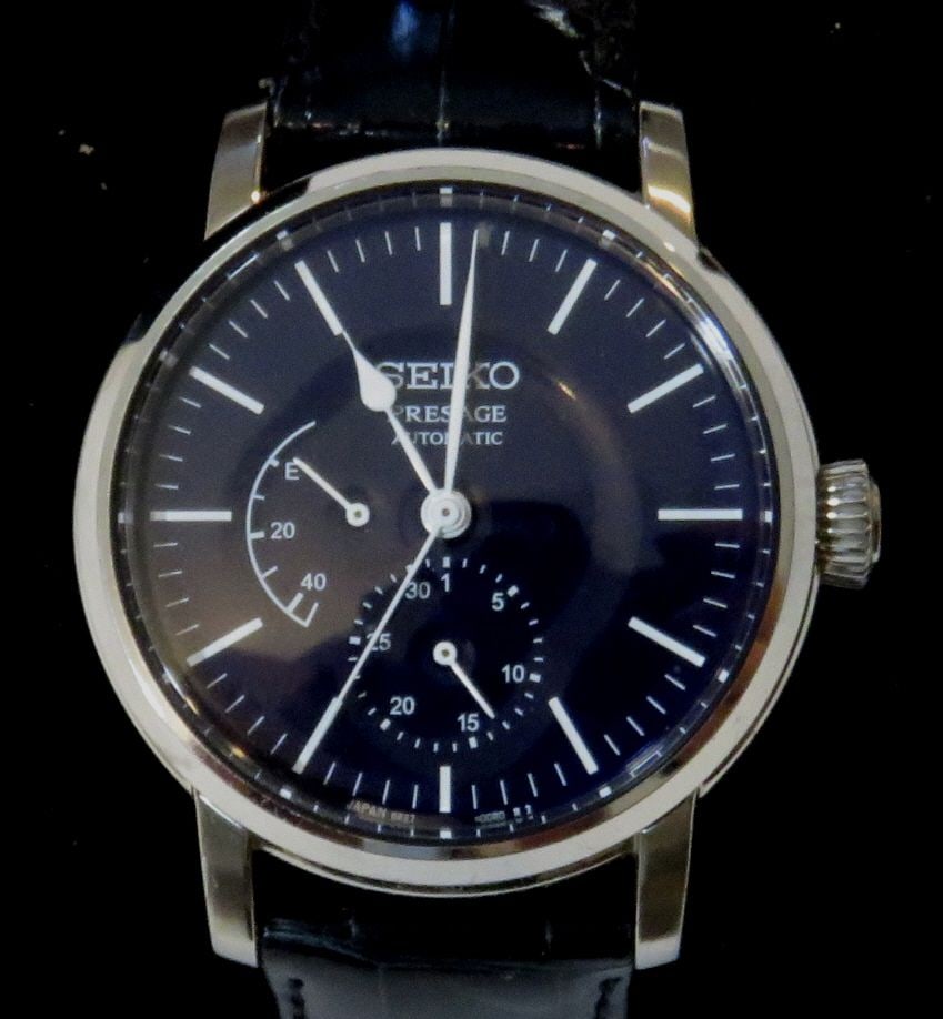 SEIKO ENAMEL DIAL AUTOMATIC POWER RESERVE WATCH (1 of 16)