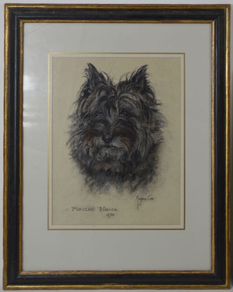 MARJORIE COX TERRIER DRAWING SIGNED (1 of 5)