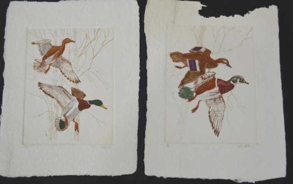 VICTOR HOHNE 2 ETCHINGS W AQUATINT SIGNED (1 of 5)