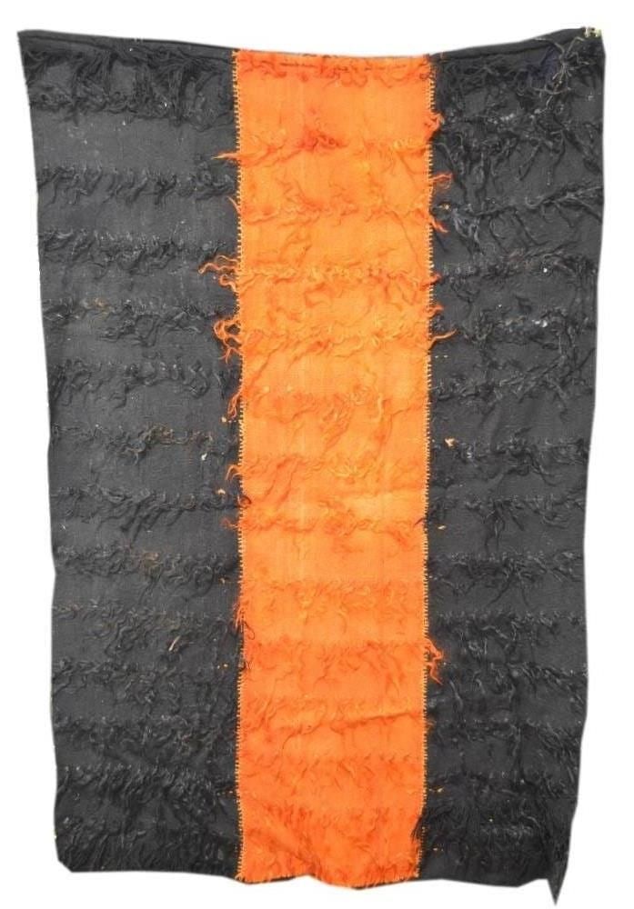 ANTIQUE / VINTAGE LONG MOHAIR FILIKLI CARPET: A vintage / antique filikli tulu tribal carpet. This is an authentic piece from central Anatolia. Measures: 42" x 64"