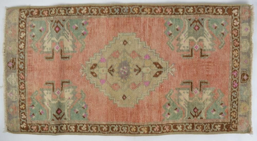 ANTIQUE / VINTAGE ORIENTAL CARPET RUG MAT (1 of 7)