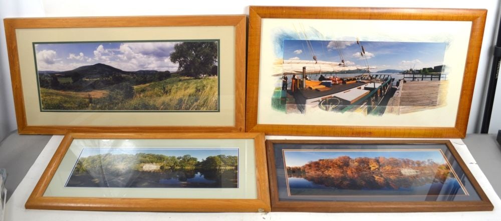 4 HUDSON VALLEY PHOTOGRAPHY GROUPING: A group of 4 Hudson River Valley art photography works. By local photographer, Bruce Cohen. Framed, under glass. Measures: Largest 30 1/4" x 16 1/4" Sight: 23" x 9"