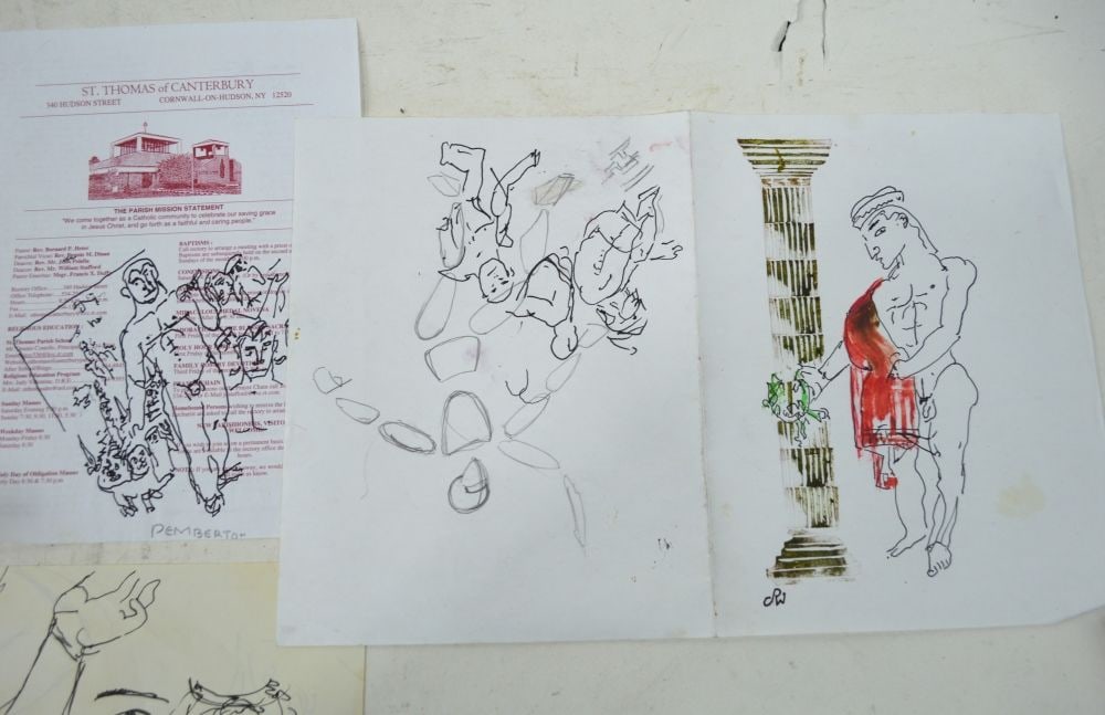 8 PEMBERTON DRAWINGS SOME SIGNED (1 of 5)