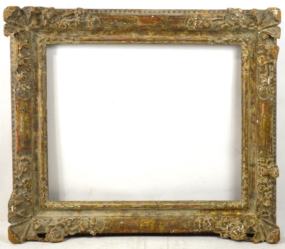 LOUIS XIII CARVED & GILT FRAME: A very well made, carved and gilt Louis XIII frame from Heydenryk. Measures: 24 1/4" x 21 1/2" Rabbet: 18 5/8" x 15 5/8"
