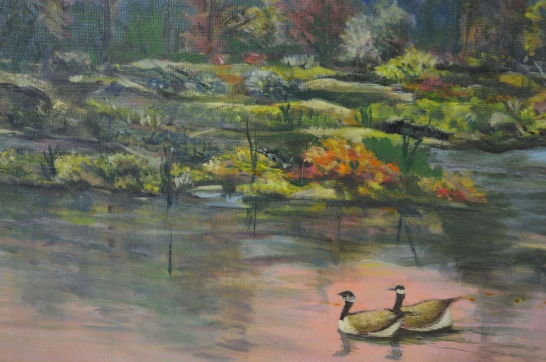 IMPRESSIONIST LANDSCAPE PAINTING SIGNED - 3