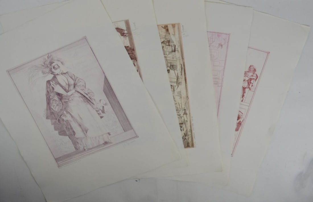 5 ORIGINAL SIGNED ETCHINGS (1 of 7)
