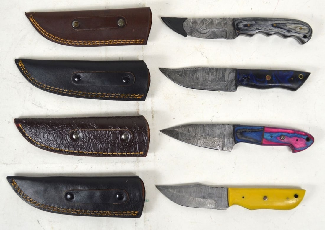 LOT 4 KNIVES WITH DECORATIVE HANDLES (1 of 6)