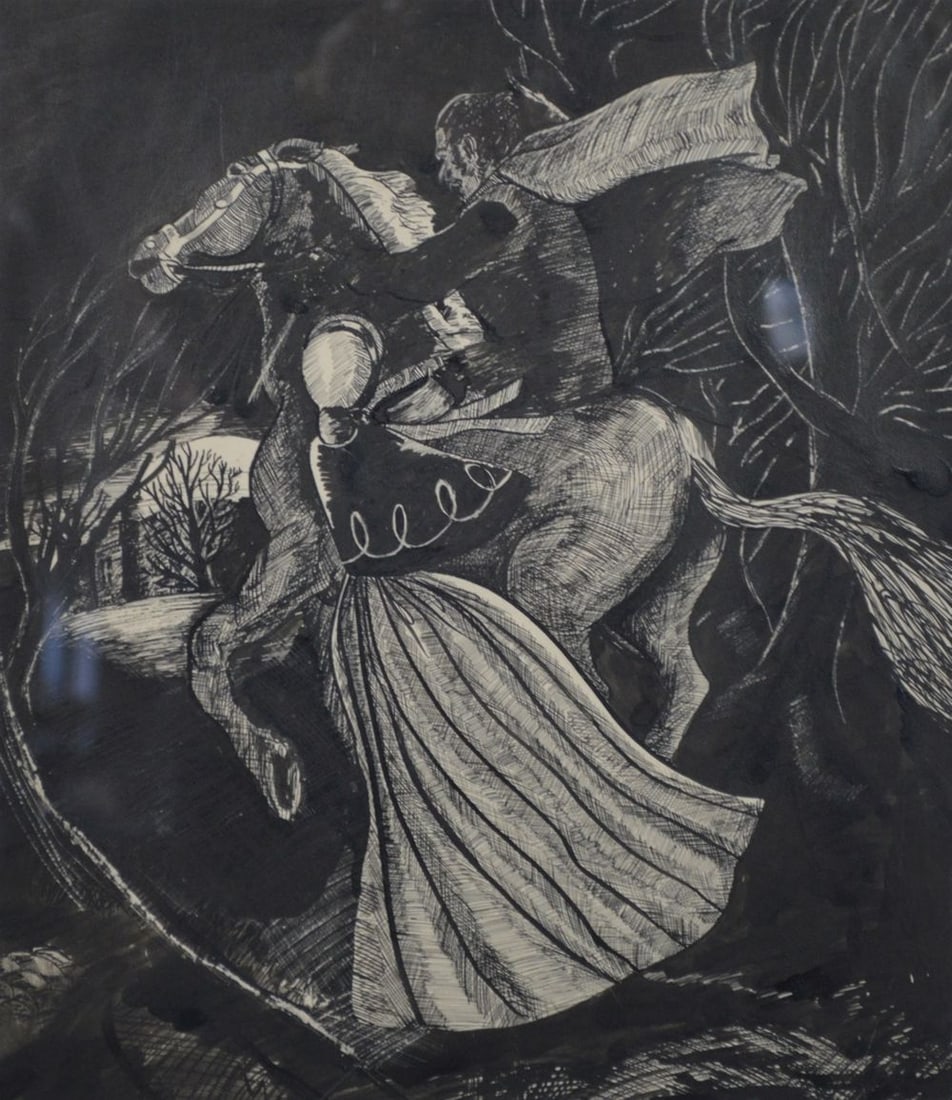 AMERICAN SCHOOL DRAWING FRAMED - 2