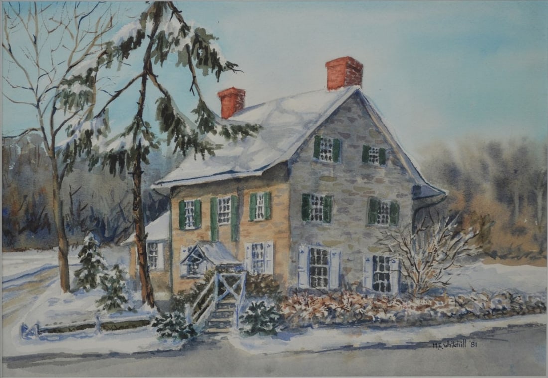 2 HUDSON RIVER PAINTINGS SIGNED M E WHITEHILL - 3