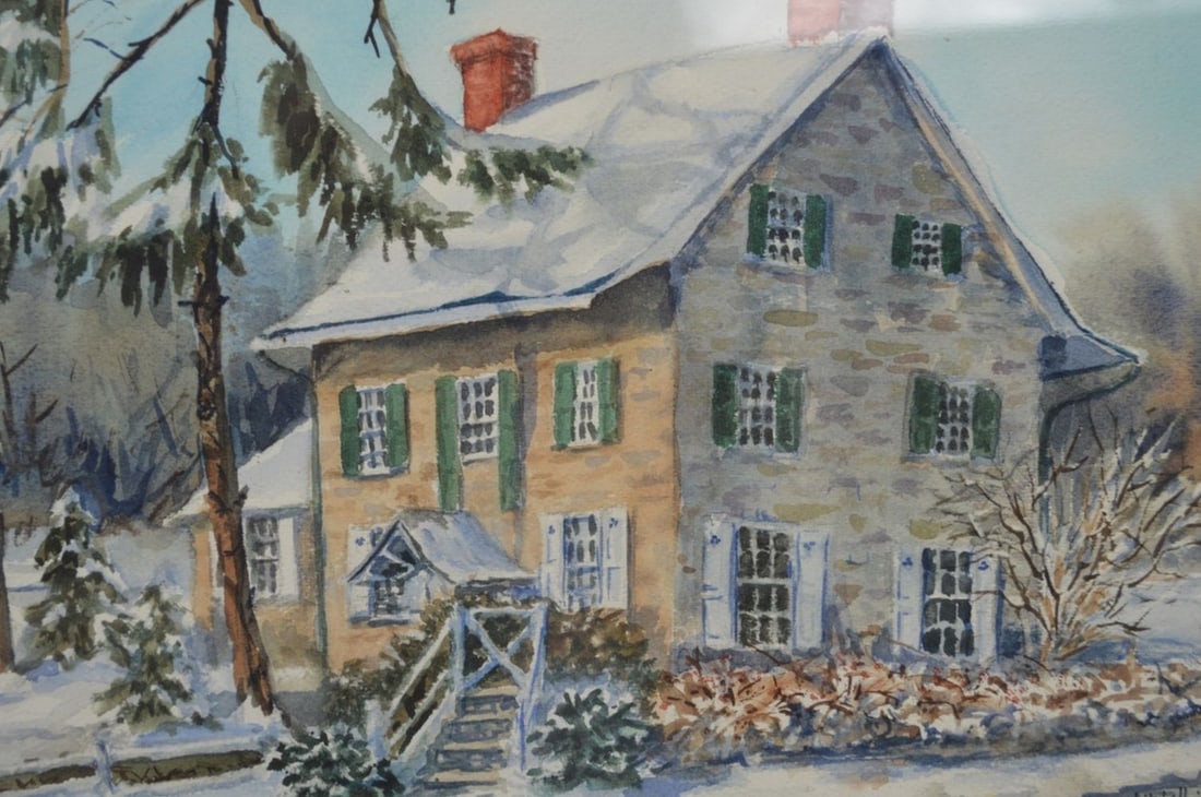 2 HUDSON RIVER PAINTINGS SIGNED M E WHITEHILL - 6