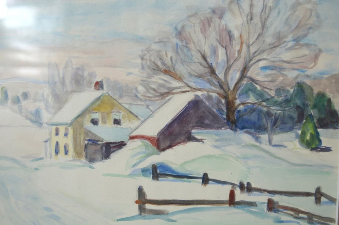 2 HUDSON RIVER PAINTINGS SIGNED M E WHITEHILL - 7