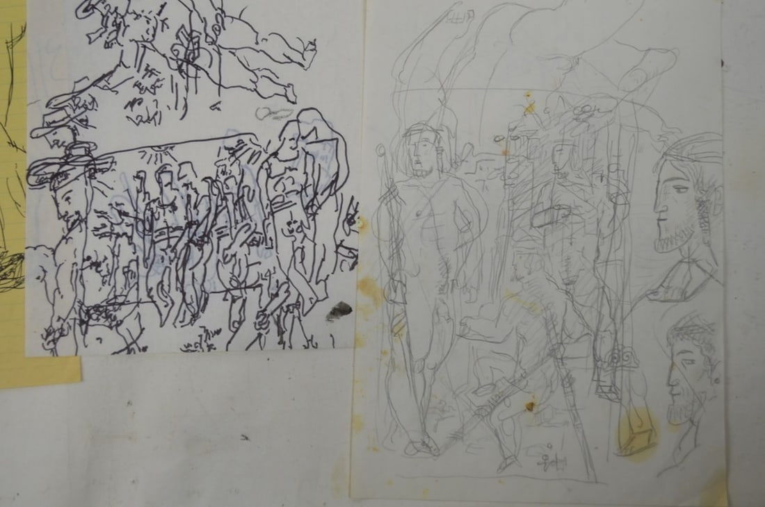 11 PEMBERTON DRAWINGS SOME SIGNED - 2