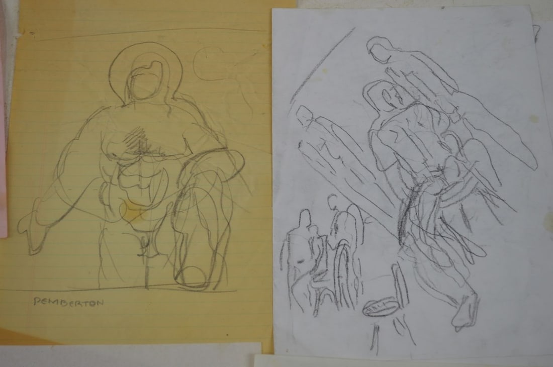 11 PEMBERTON DRAWINGS SOME SIGNED - 3