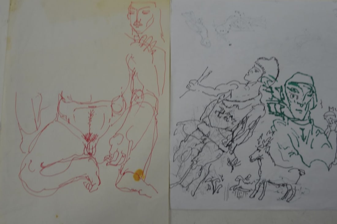 9 PEMBERTON DRAWINGS SOME SIGNED - 2