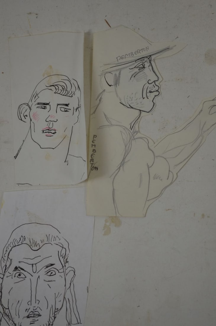9 PEMBERTON DRAWINGS SOME SIGNED - 5