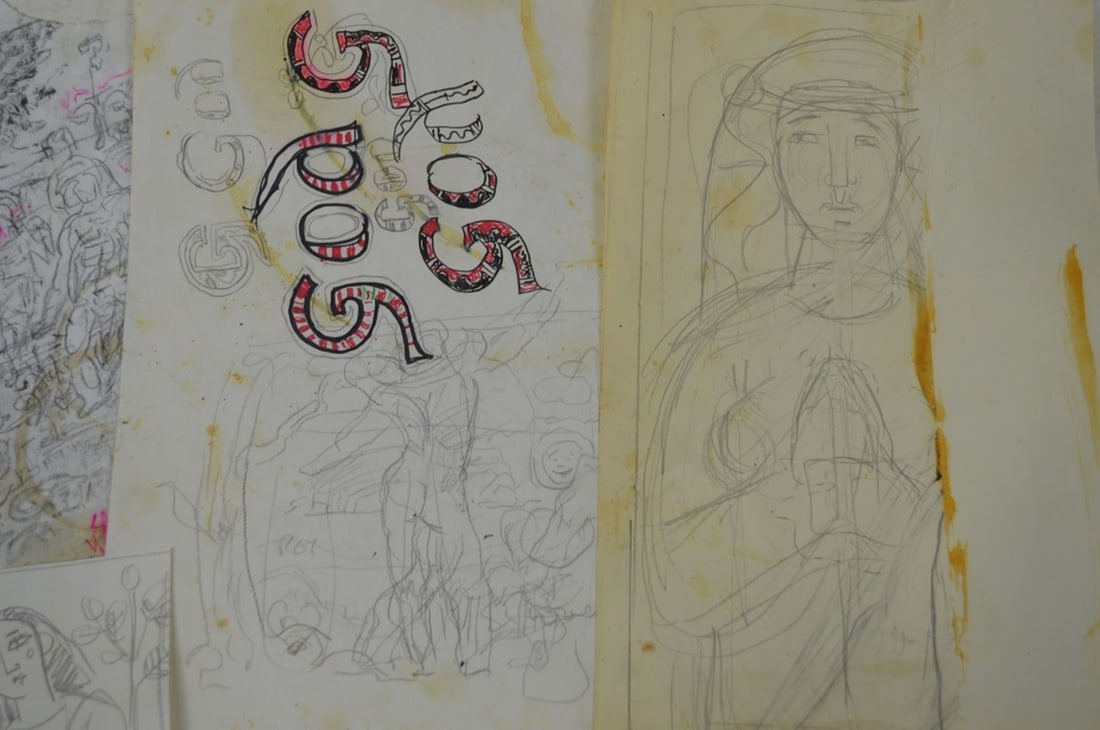 8 PEMBERTON DRAWINGS SOME SIGNED - 3