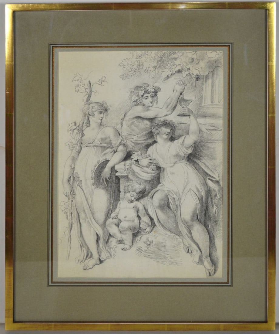 OLD MASTER DRAWING AFTER FRANCOIS BOUCHER (1 of 5)