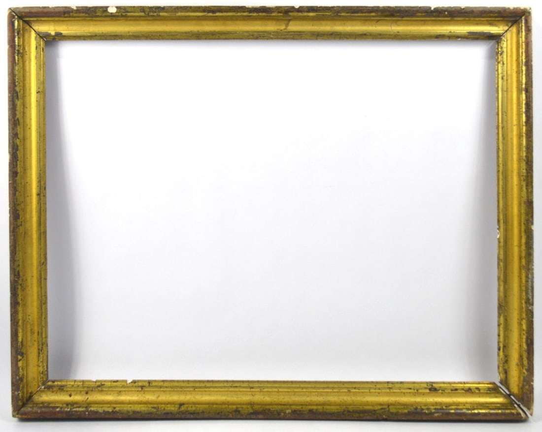 ANTIQUE AMERICAN LEMON GOLD GILTWOOD FRAME (1 of 5)