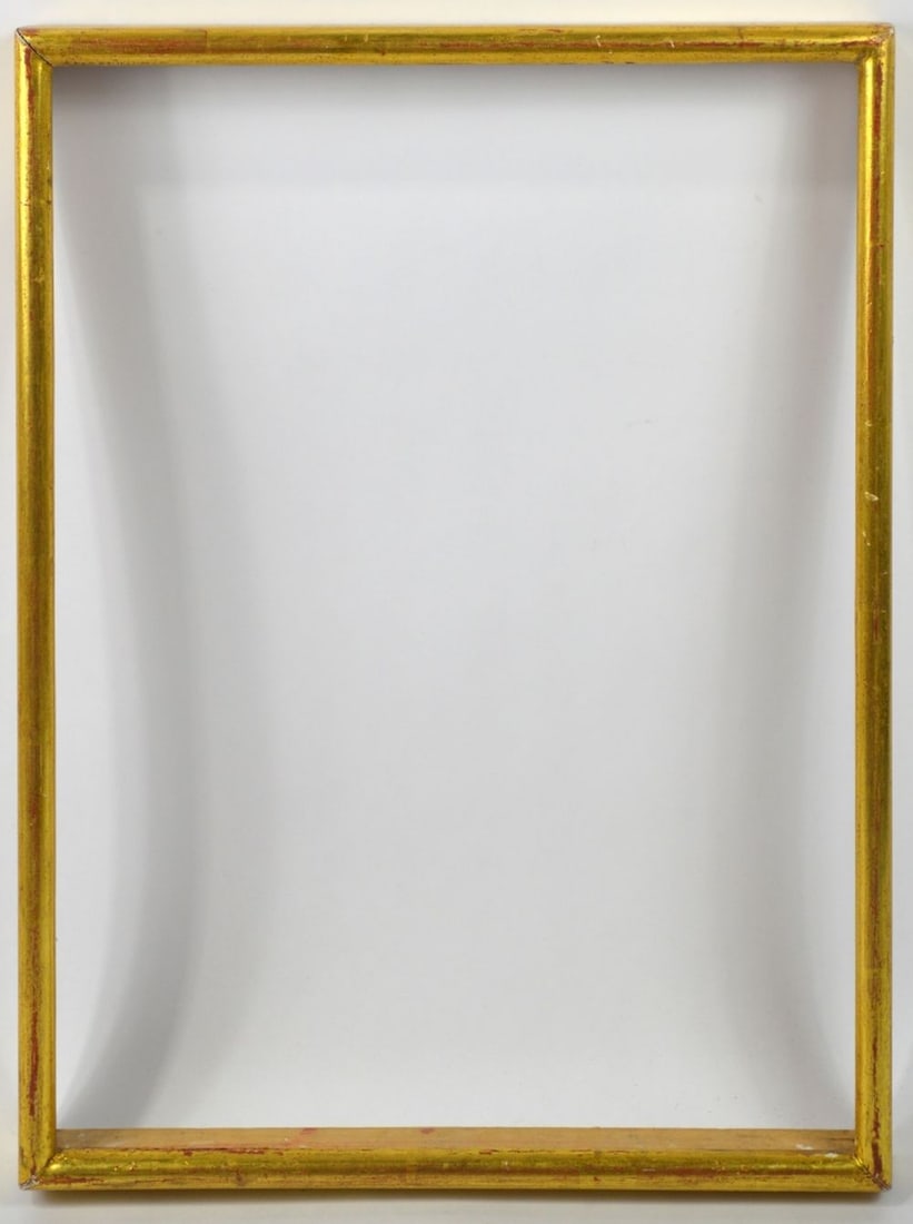 GILTWOOD AMERICAN MODERNIST FRAME: A very good American modernist, thin edge giltwood frame. Measures: 20 1/8" x 15 3/8" Rabbet: 19 1/4" x 14 1/2"