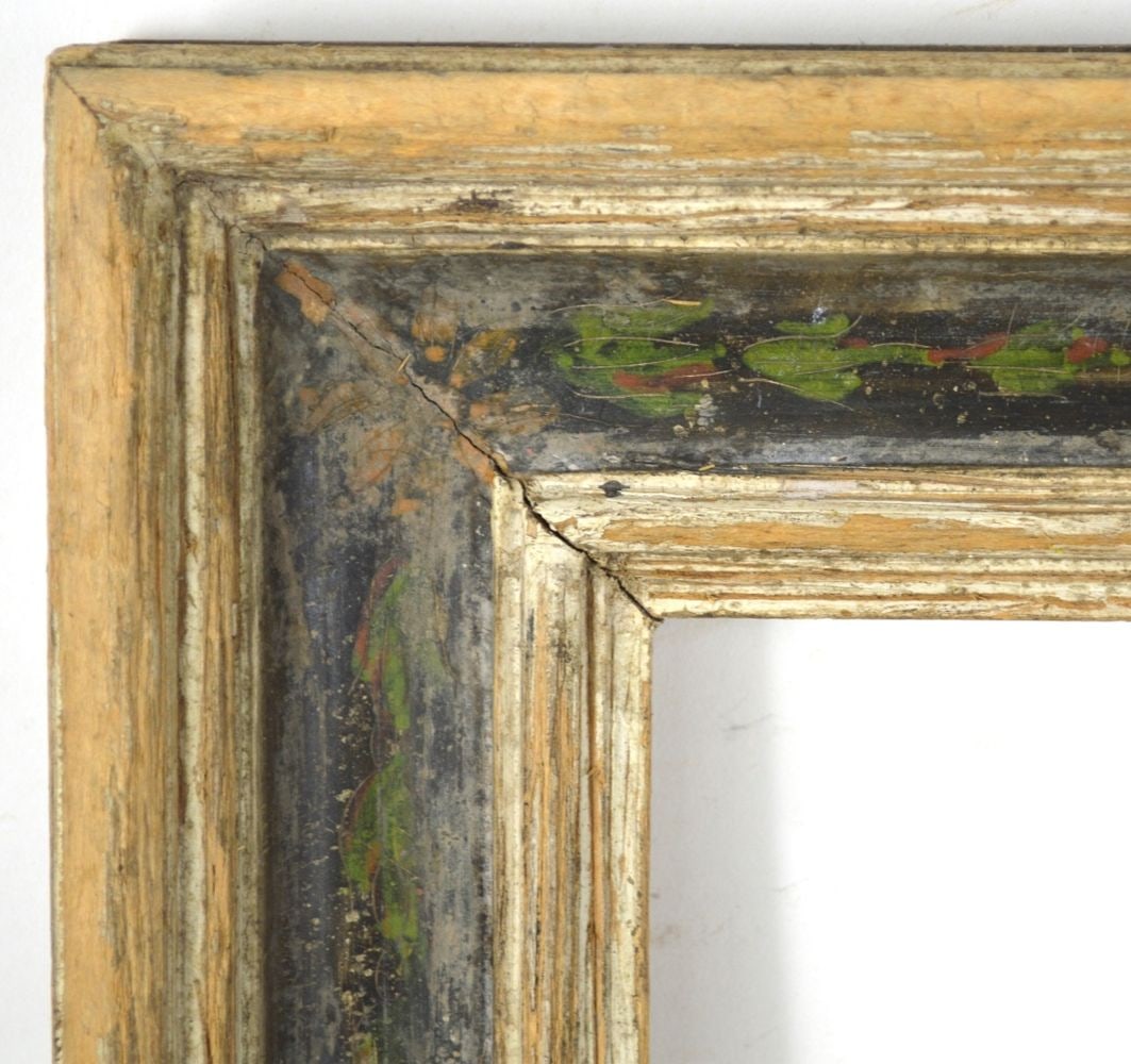 AMERICAN PRIMITIVE POLYCHROME PAINTED FRAME - 2