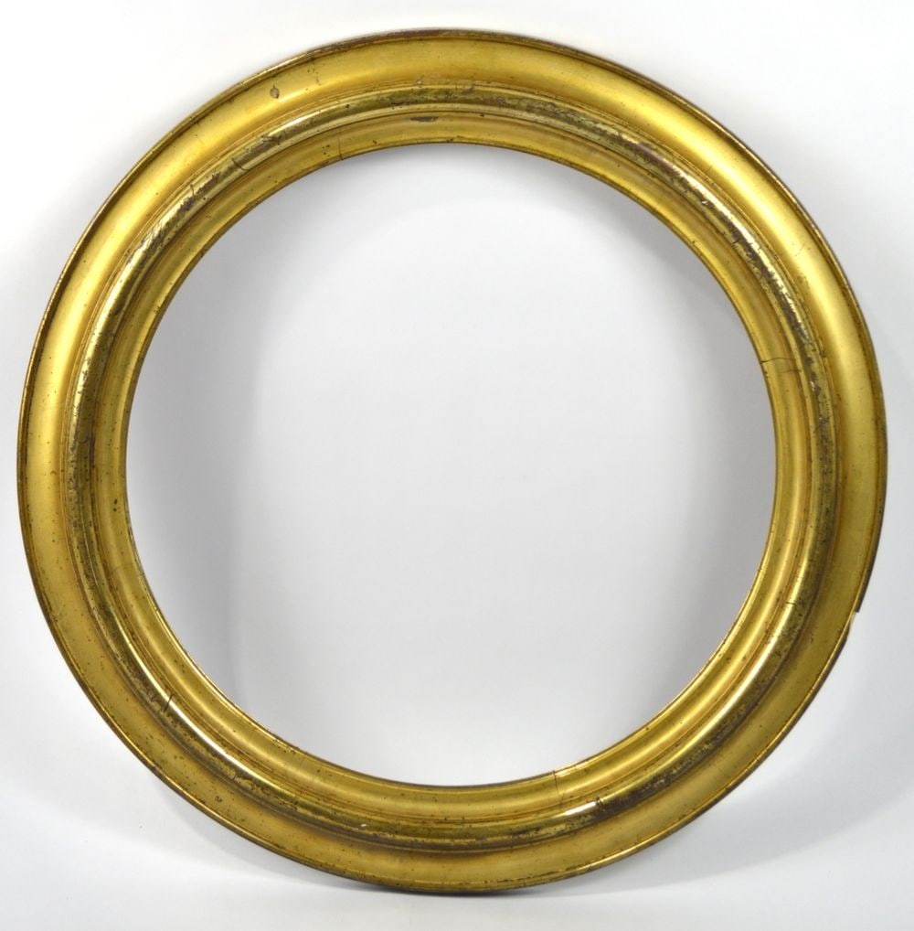 AMERICAN LEMON GOLD GILTWOOD PORTHOLE FRAME (1 of 4)