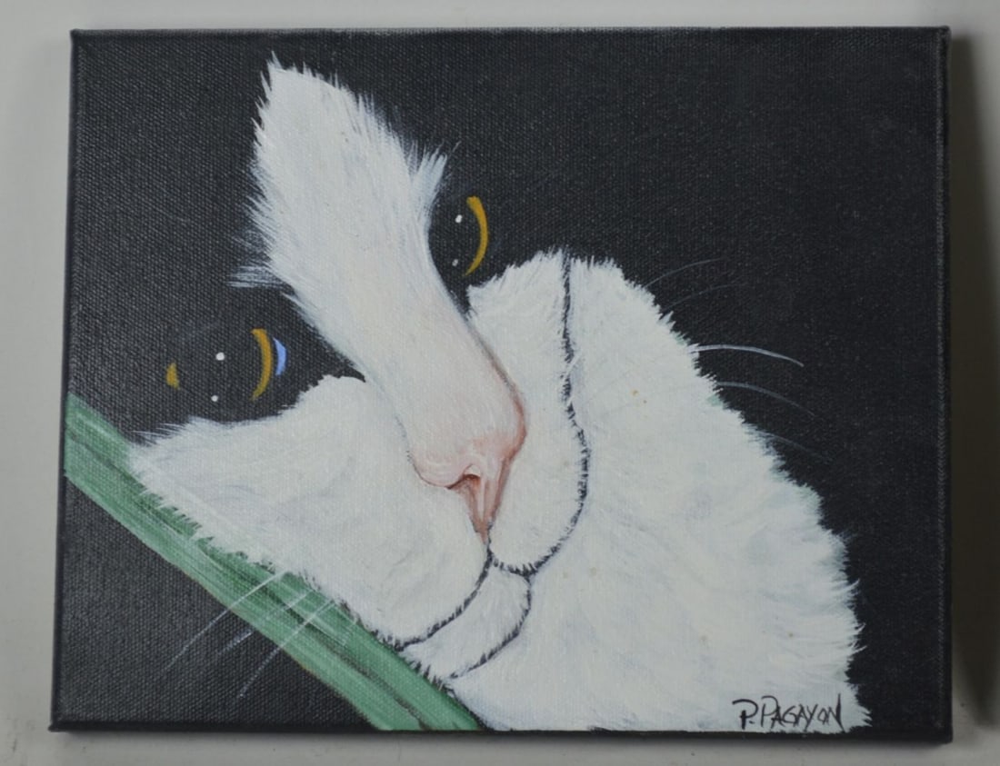 3 ORIGINAL CAT PAINTINGS SIGNED - 4