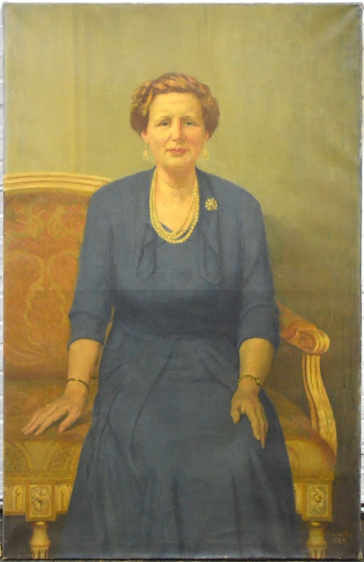 20TH C AMERICAN SCHOOL PORTRAIT PAINTING SIGNED (1 of 5)