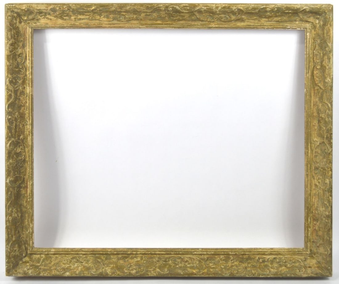 HEYDENRYK LOUIS XIV FRAME: A Heydenryk (label verso) Louis XIV frame with parcel gilt detail. Measures: 30 1/8" x 26 1/8" Rabbet: 25 1/2" x 21 1/2"