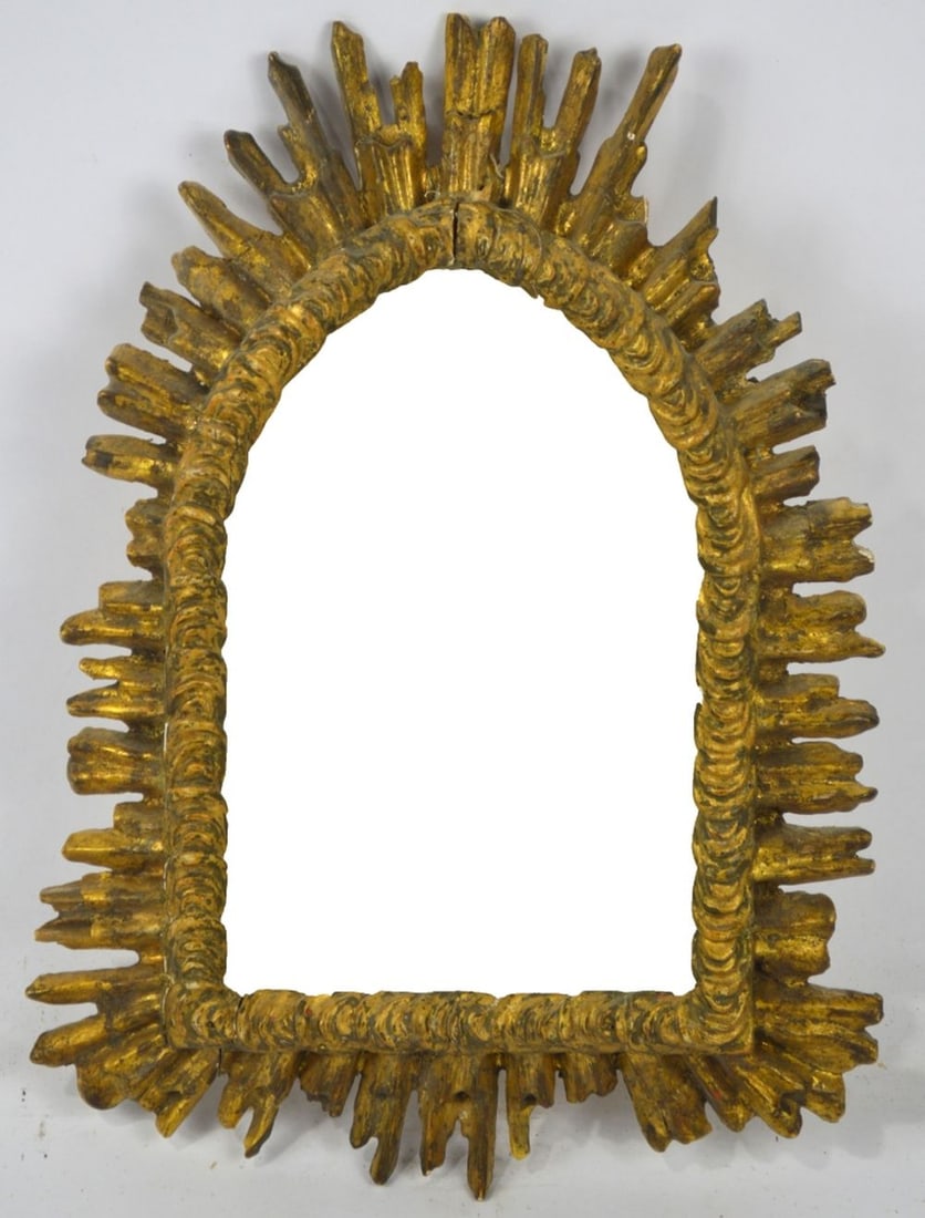 ANTIQUE EARLY ITALIAN GILTWOOD SUNBURST FRAME (1 of 4)