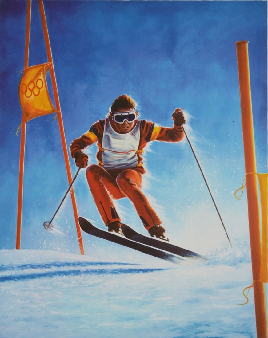 POP ART LITHOGRAPH: Glen Fortune Banse (Amer. 1948-2018). Fine art lithograph entitled "Gold Rush". Printed on heavy paper. Ex-artists estate. Unsigned. Measures Approx: Sheet 29" X 22" Image 24" X 19".. 