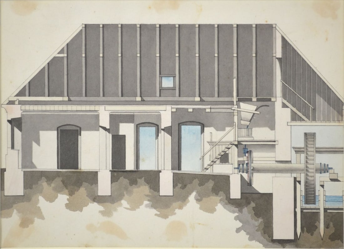 2 FINE ANTIQUE ARCHITECTURAL PAINTINGS - 3