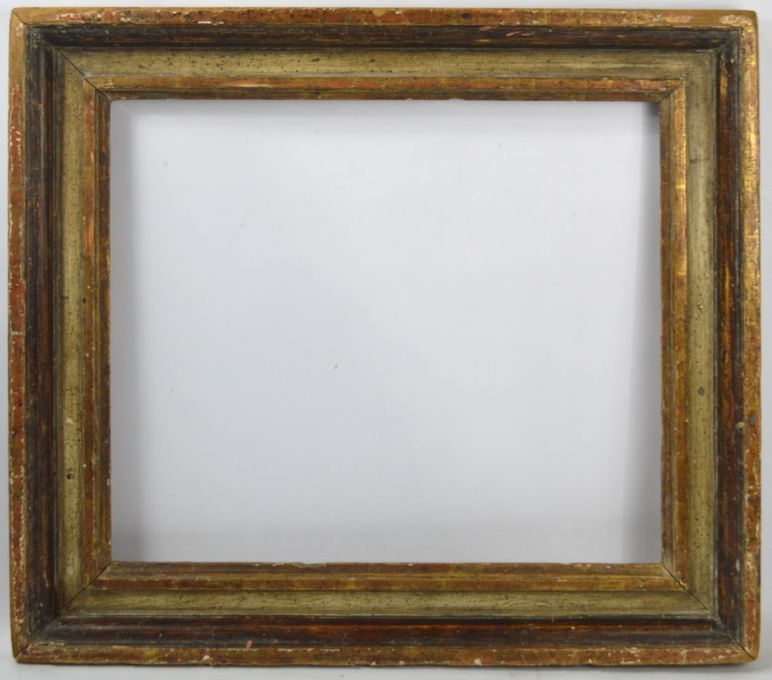 FLEMISH OLD MASTER FRAME: A Flemish Old Master frame with an ivory cassetta strip by Heydenryk. A solid and substantial frame. Measures: 26 1/2" x 24" Rabbet: 20 1/2" x 17 3/4"